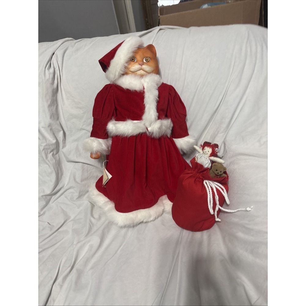 Betty Jane Carter Cat Doll By Bette Ball-Mrs. Santa Claws-18" Porcelain 81/500